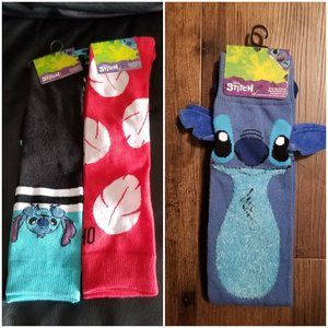 Disney Stitch Socks - 3 pairs